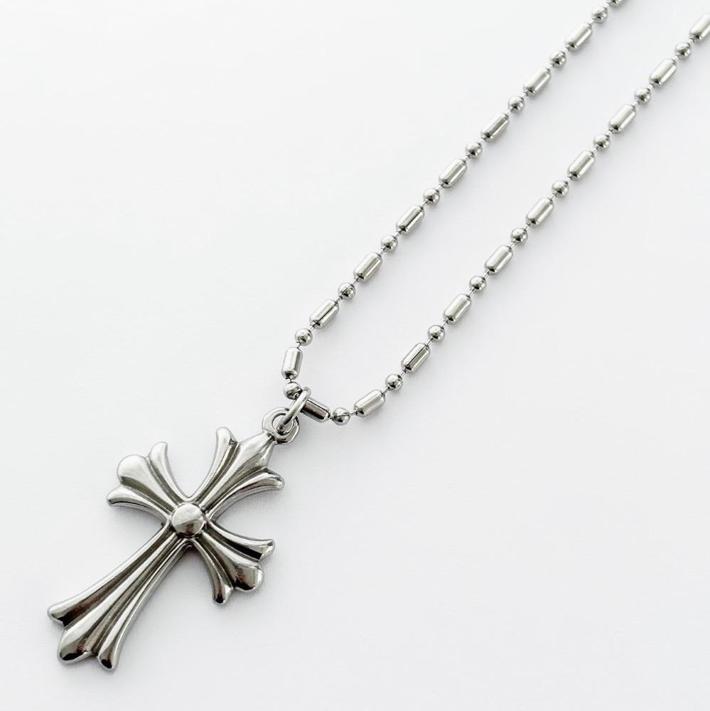 Simple Chip Cross Necklace
