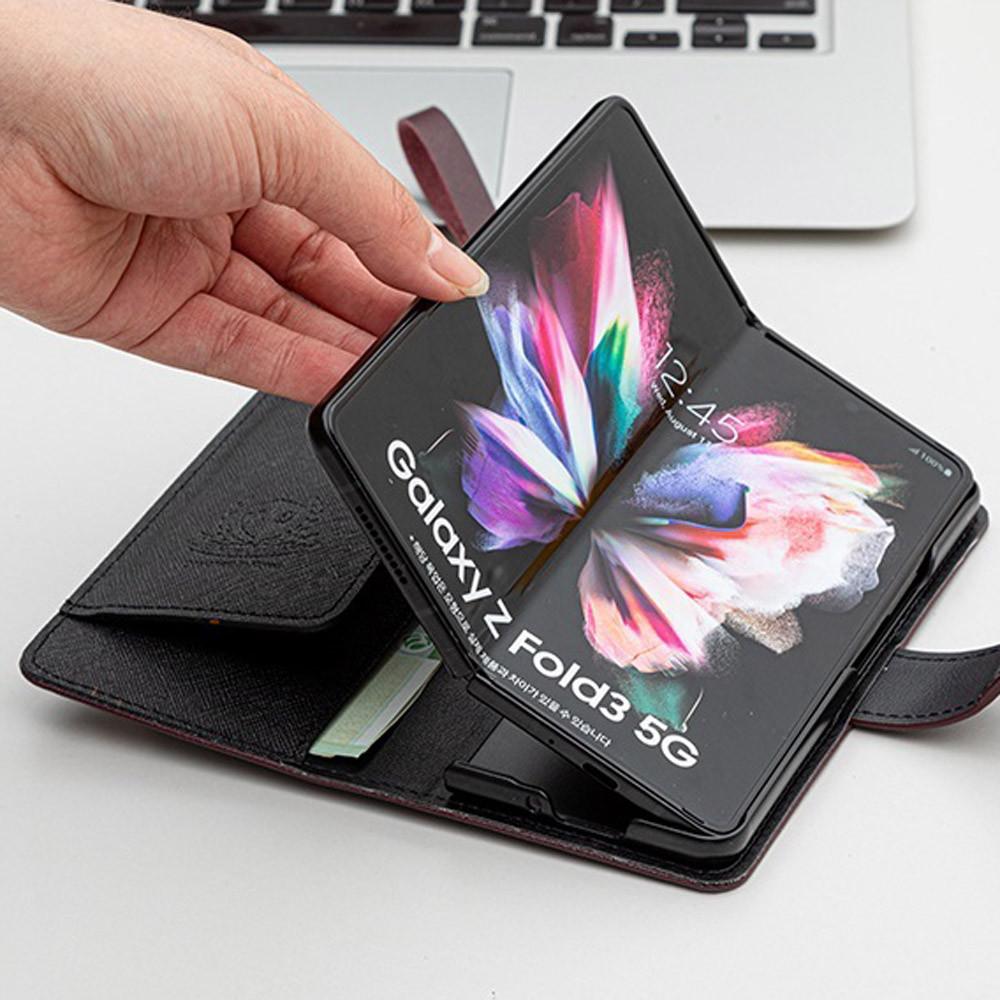 가죽 링 카드 지폐 수납 스트랩 갤럭시 폴드3 Z폴드3 케이스