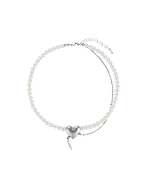 [10/25 DELIVERY] Heart cupid pearl necklace
