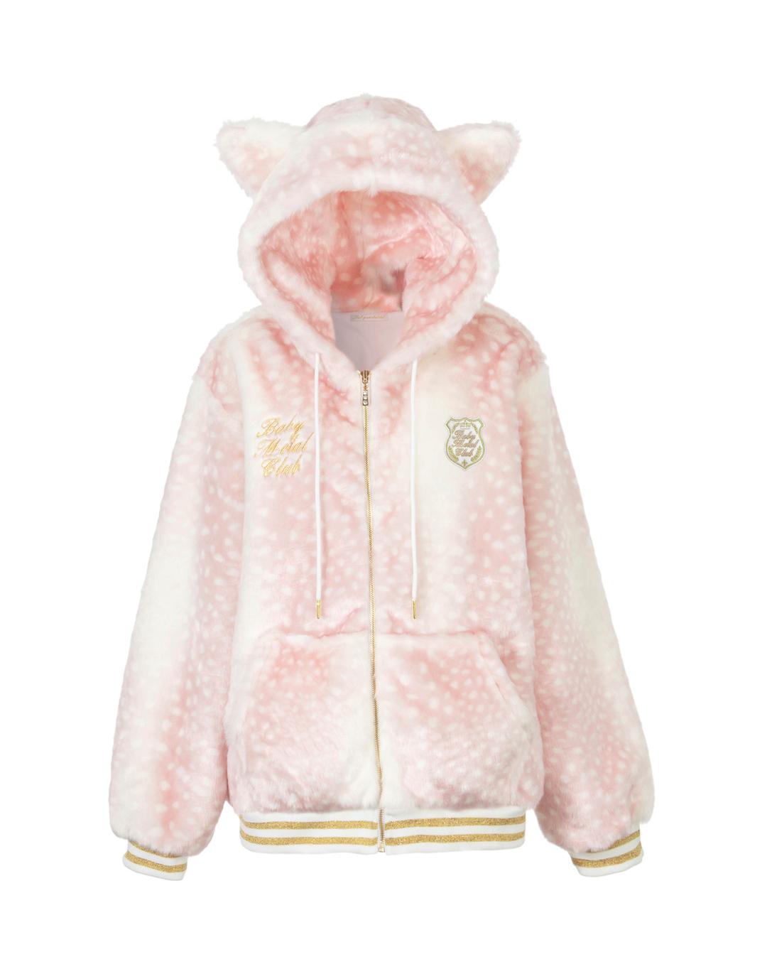 Bambi doll fur jacket (baby pink)
