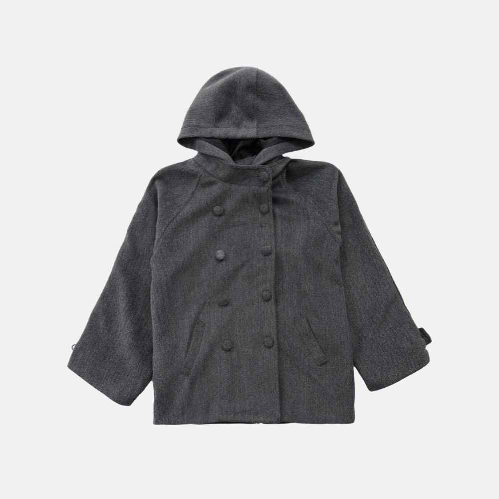 누아브 [2color]울 베이직 누빔 후드 코트