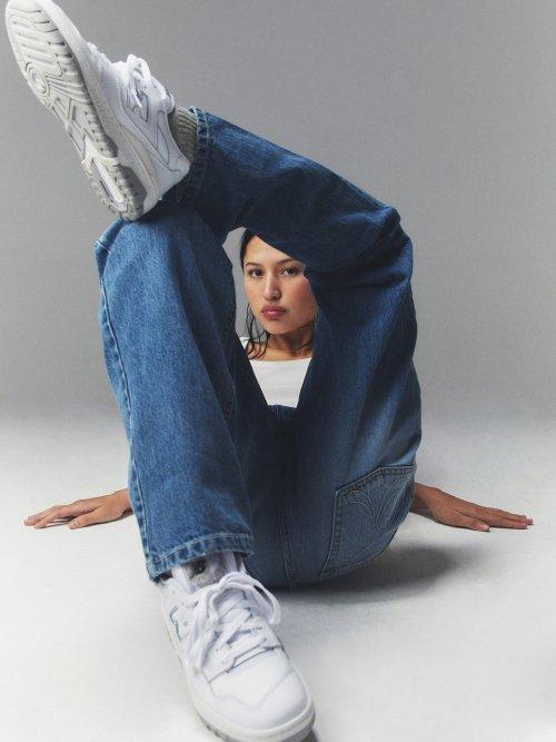 93 MID-RISE LOOSE FIT JEANS (BLUE)