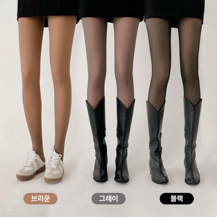 블루씨티 [220g/발열기모] 유발 착시 기모 융털 페이크 고탄력 퍼안감 두꺼운 겨울 스타킹 3color