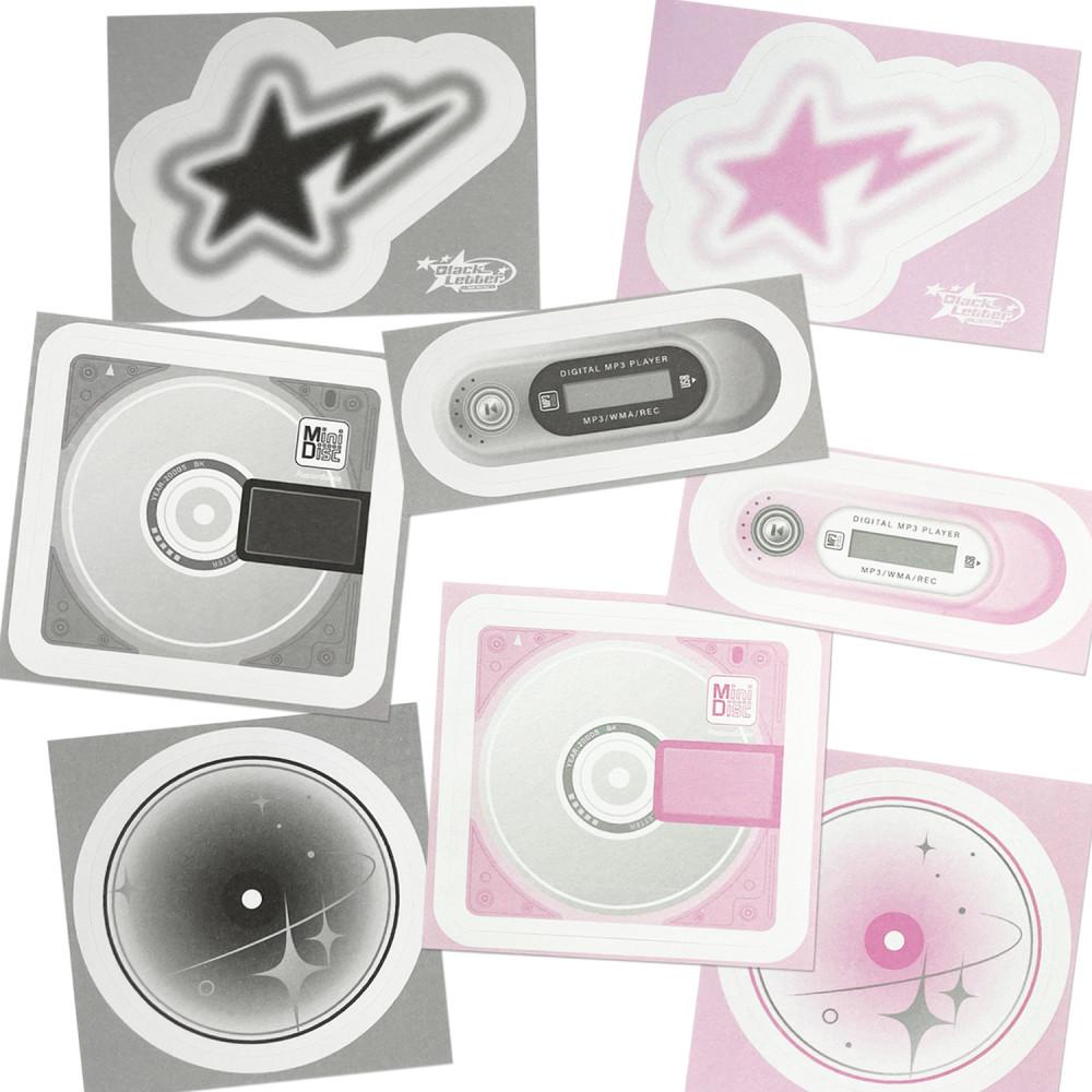 [블랙레터] Y2k뮤직 모조지스티커(12매)(택1)