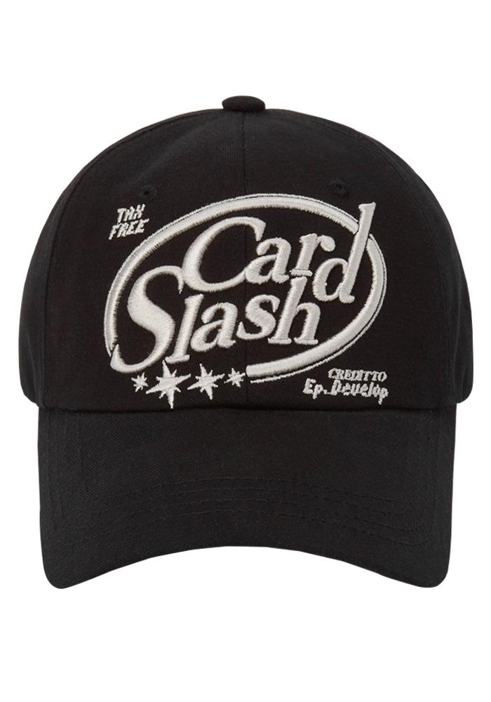 카드 슬래쉬 볼캡 블랙