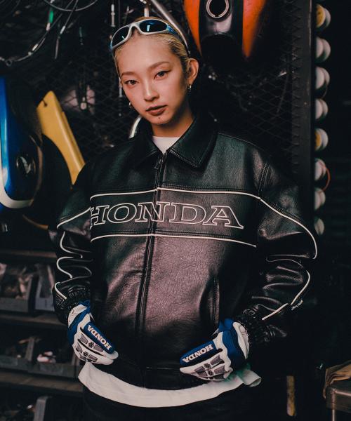 Motorcycle Piping Leather Jacket Black