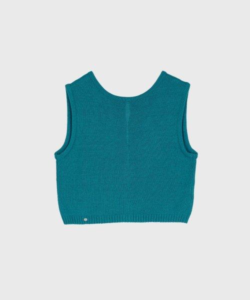 sleeveless top - blue