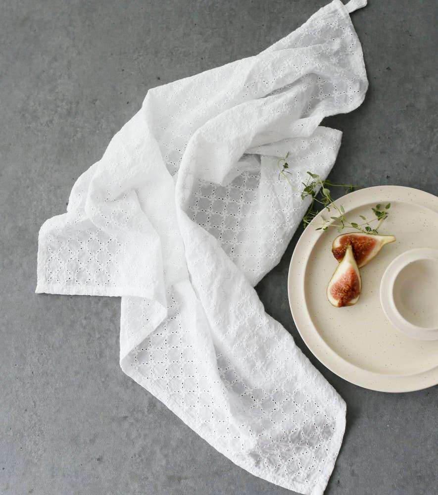 순면 레이스 자수 / 코튼 키친크로스 / 테이블매트 덮개