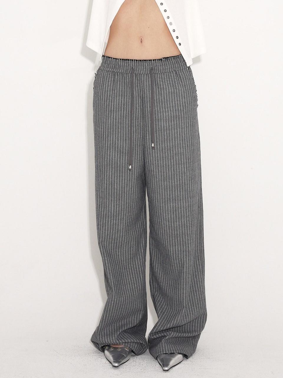 EFFORTLESS WIDE PANTS [GREY]