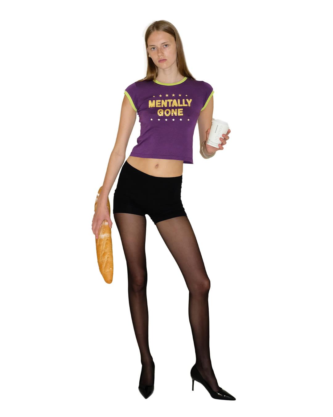 RINGER TEE, PURPLE