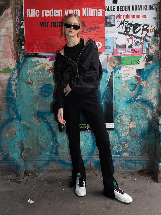 블루종 크롭 점퍼BLOUSON CROP JUMPER_BLACK