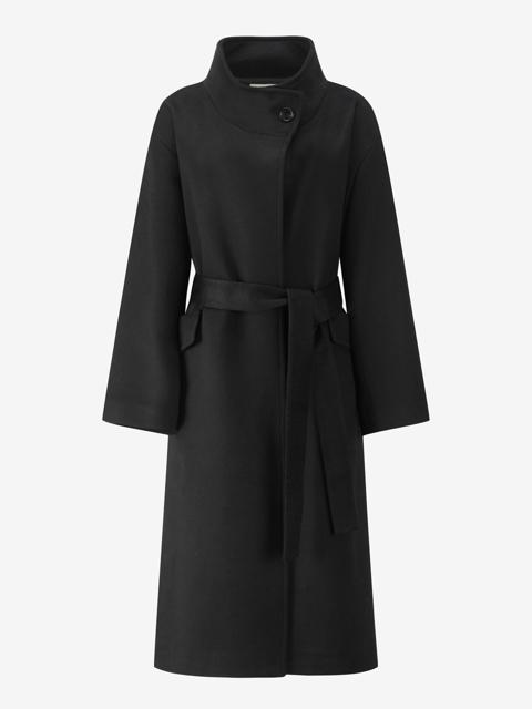 캐시미어 100 하이넥 벨티드 코트_S254MSG417