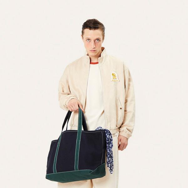 [BIRTHDAYSUIT] SOLID CANVAS BAG NAVY