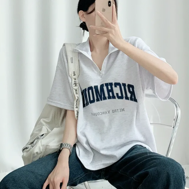 [당일] 리치 반집업 반팔티 (3color)