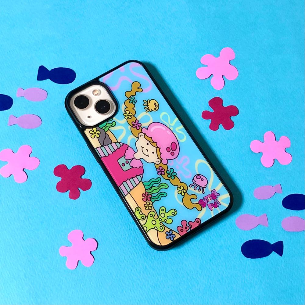 Jellyfish Lily case / 에폭시or글라스/ 아이폰15