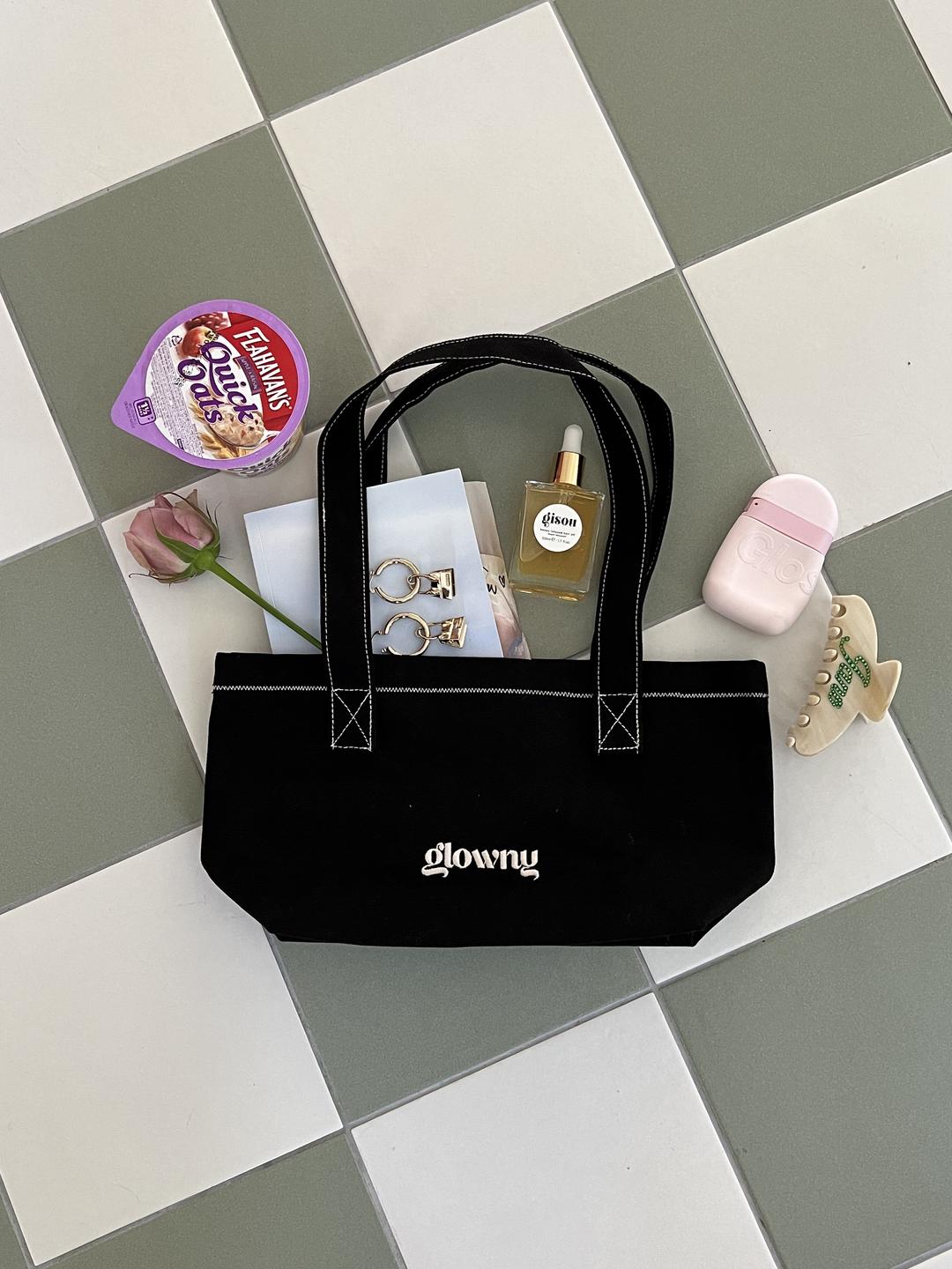 GLOWNY CANVAS TOTE BLACK