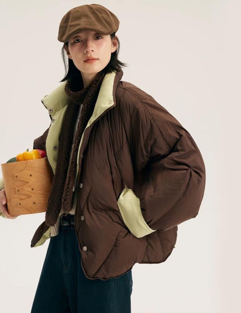 DEER AND FLYER 리버시블 쉘 다운 코듀로이 덕다운 자켓