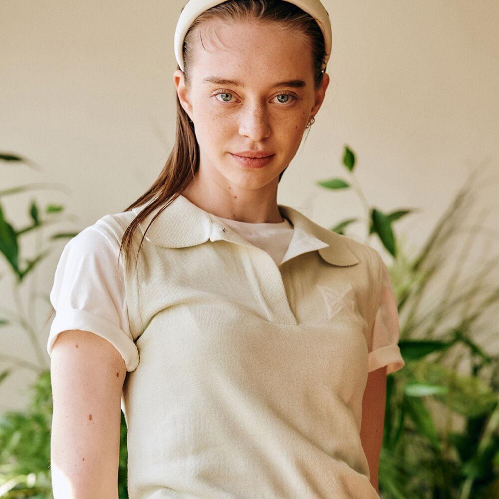 배색 니트 베스트_MINT