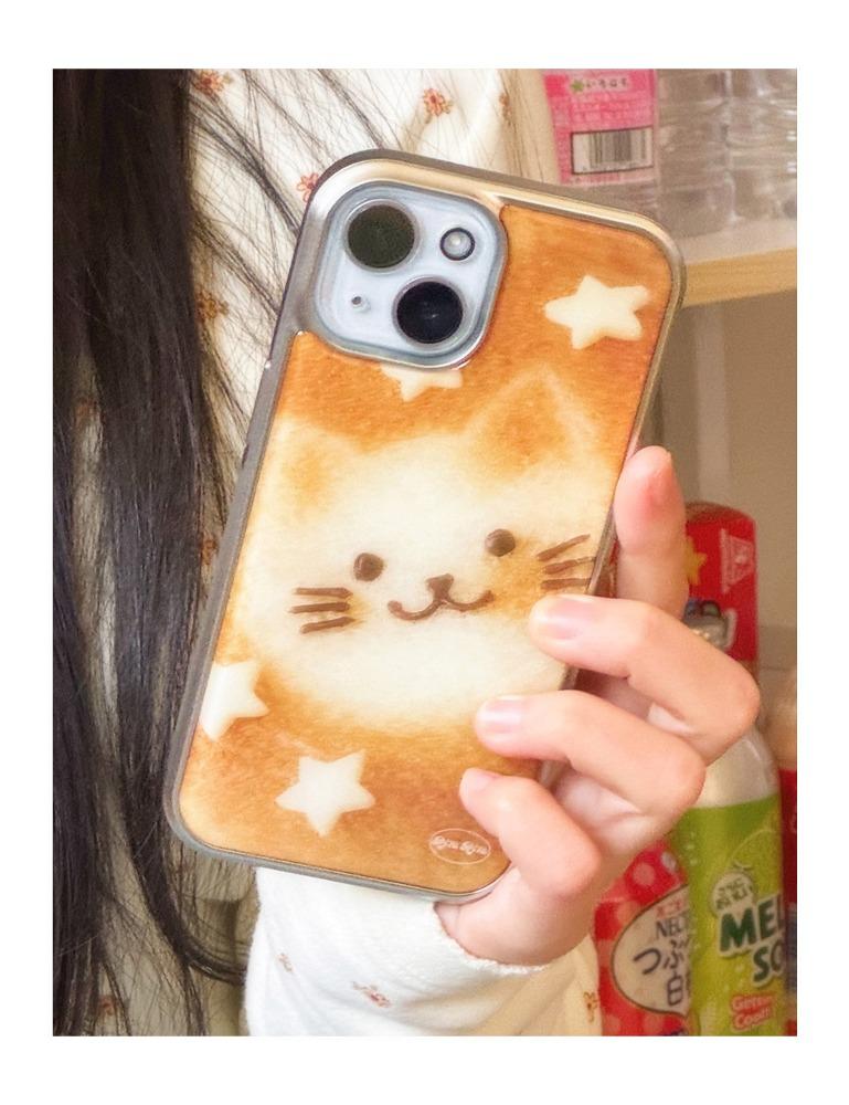 고양이 토스트 에폭시 실버 범퍼 폰케이스
