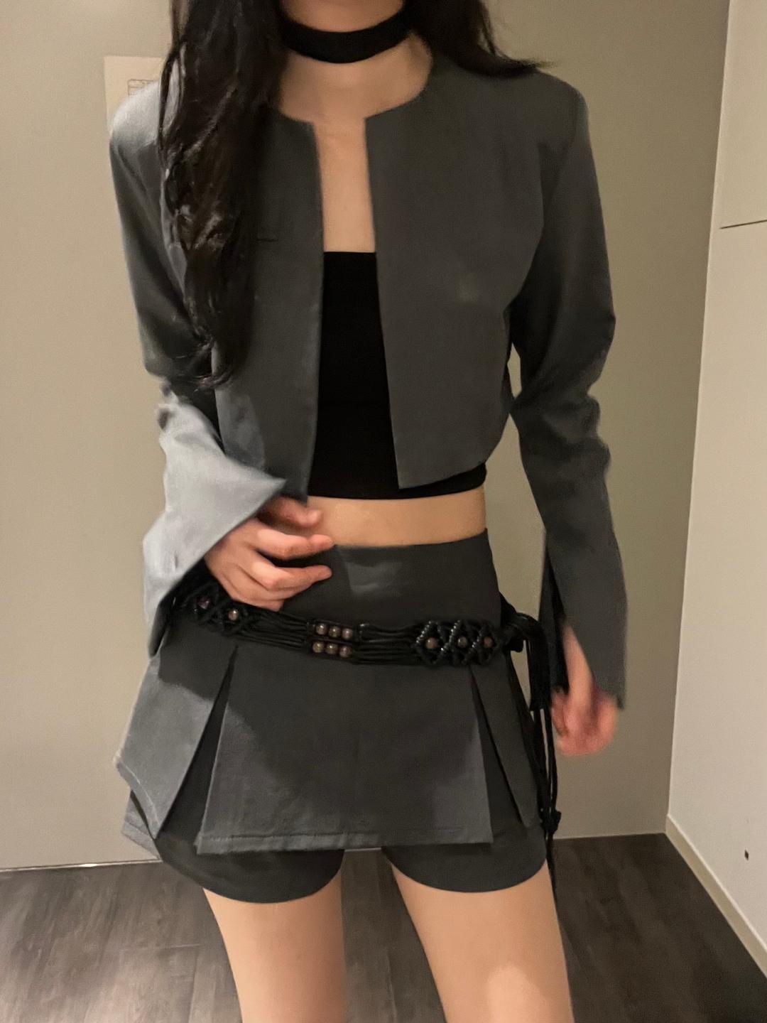 993. slit skirt layer pants (2 color)