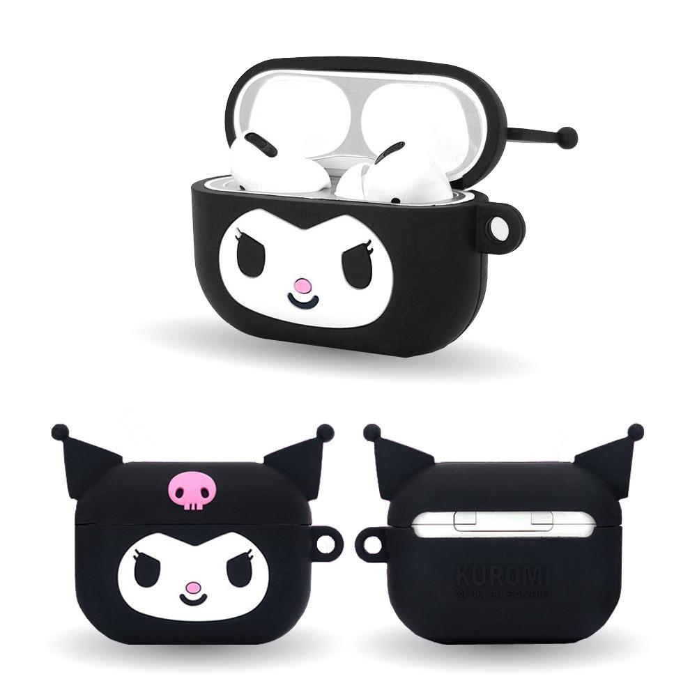 산리오 캐릭터즈 입체 실리콘 에어팟프로1/2세대 공용 케이스 쿠로미 (C타입 겸용)