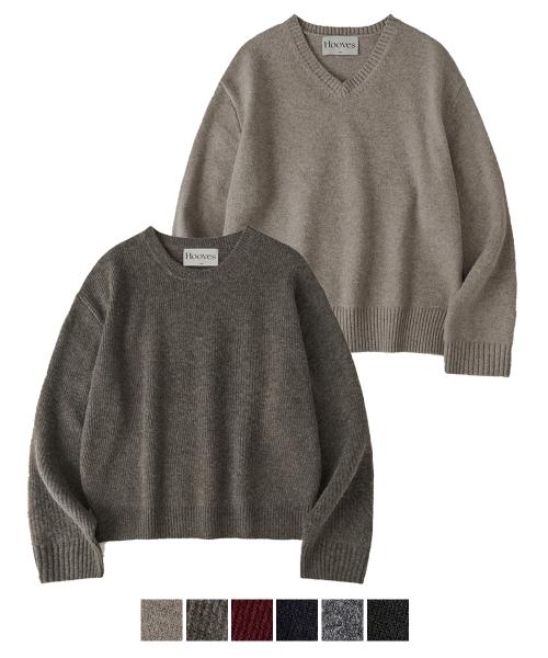 [2PACK] 울 블랜드 크롭 니트