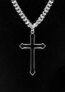 [17086] 피소녀 블랙 십자가 목걸이