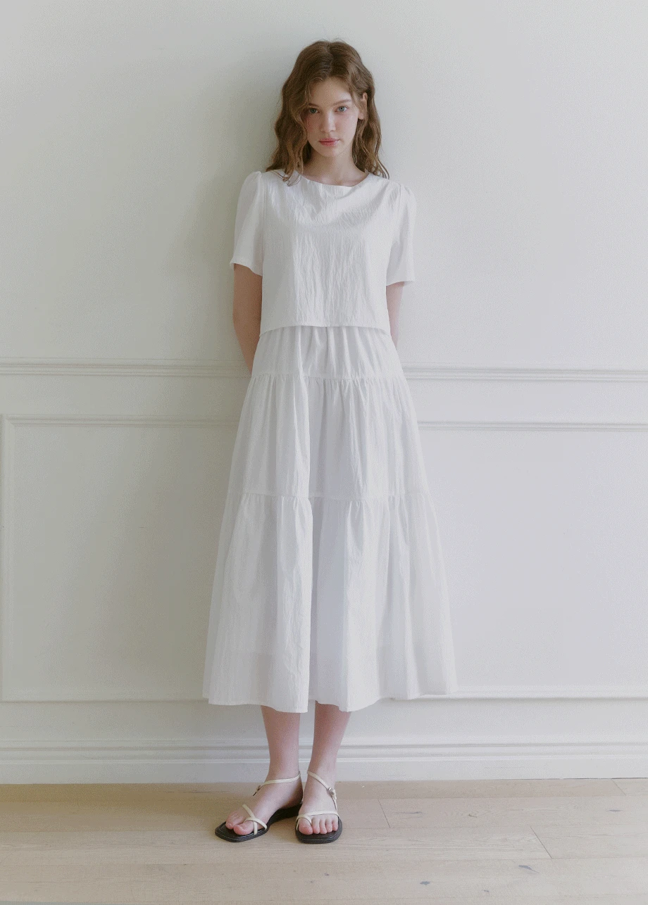 [44-120]  Maisie Can Can Long Dress  메이지 캉캉 롱 드레스 (여름-봄-여행룩-바캉스룩-데일리룩-데이트룩-마실룩-여름원피스-반팔원피스-캉캉원피스-캐주얼원피스-투인원-캉캉스커트-자체제작)