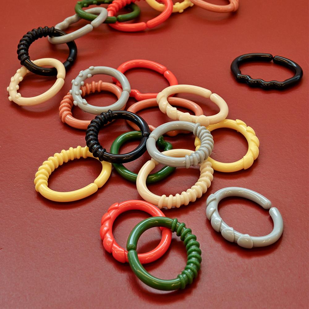 엔밀리밀리 링고링 30PCS 아기고리장난감 소근육발달 토이버클 신생아 장난감