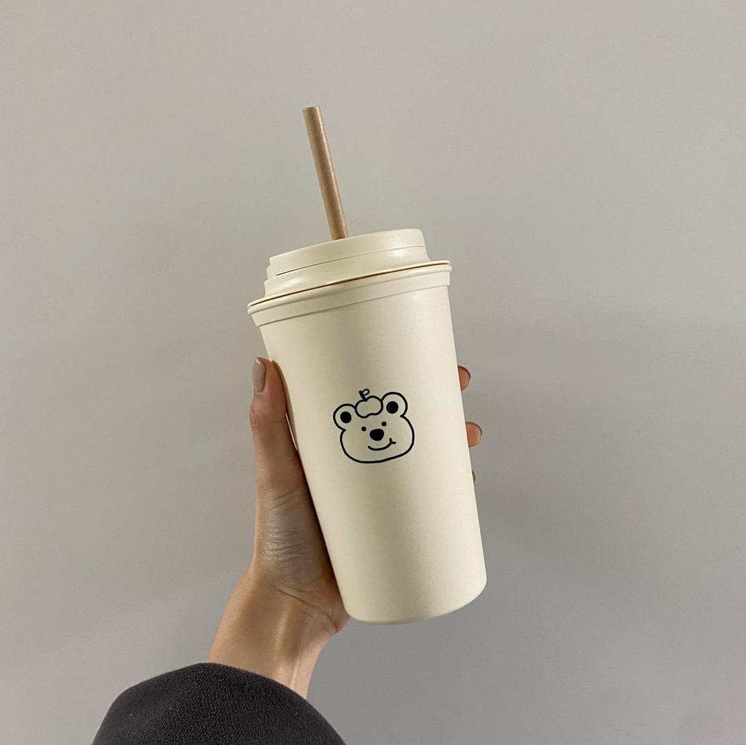 [온오프로그자체제작]밍곰이이중텀블러/이중텀블러/보냉텀블러/여름텀블러/텀블러추천/선물용텀블러