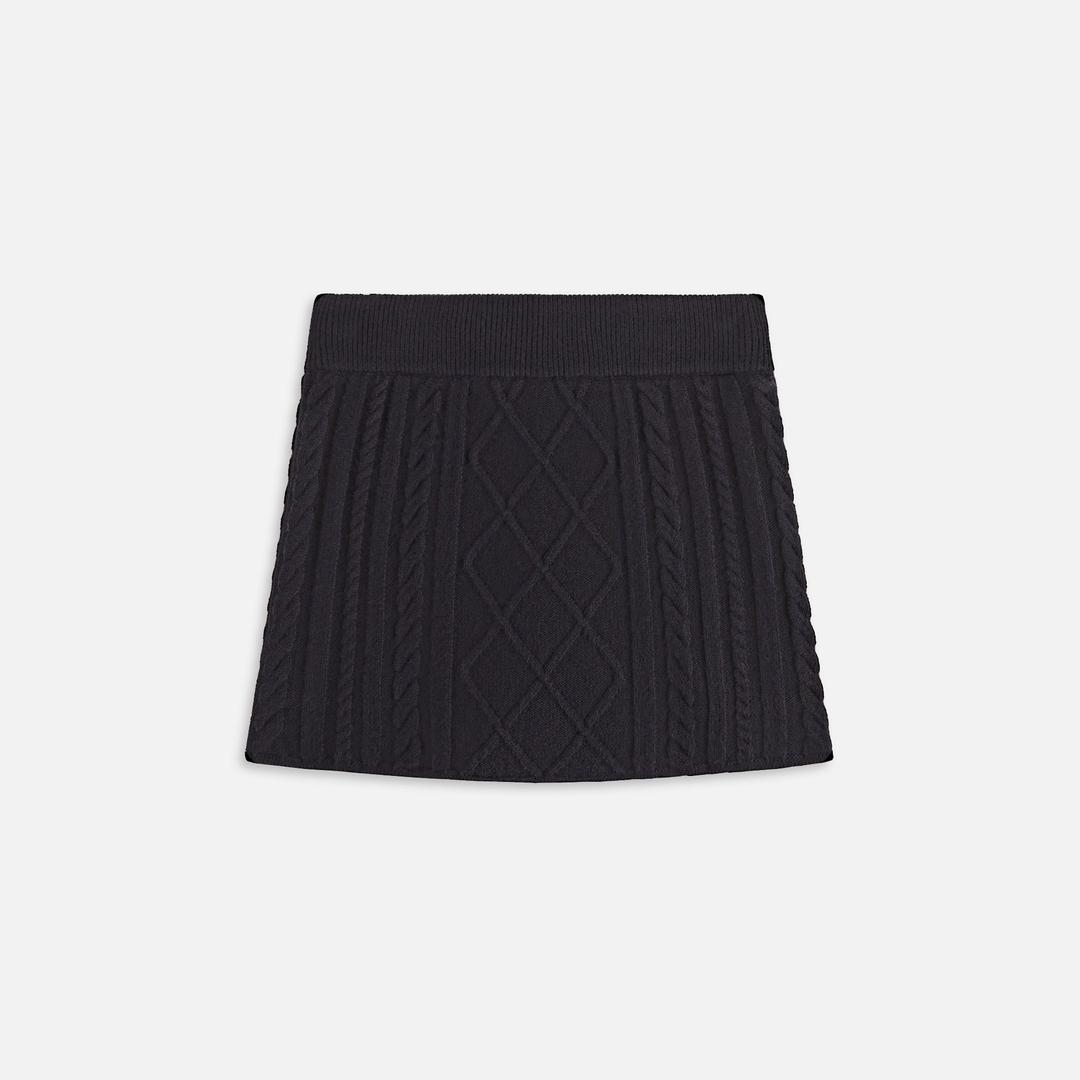 Kith Women Ember Cable Knit Mini Skort - Black