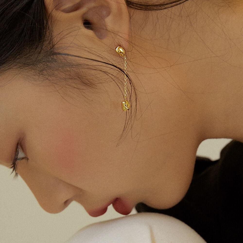 Pearl shape drop earrings (펄쉐이프드롭귀걸이)