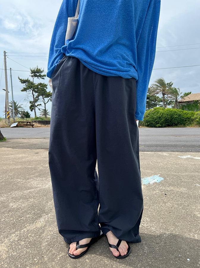 크리미 밴딩 린넨 팬츠