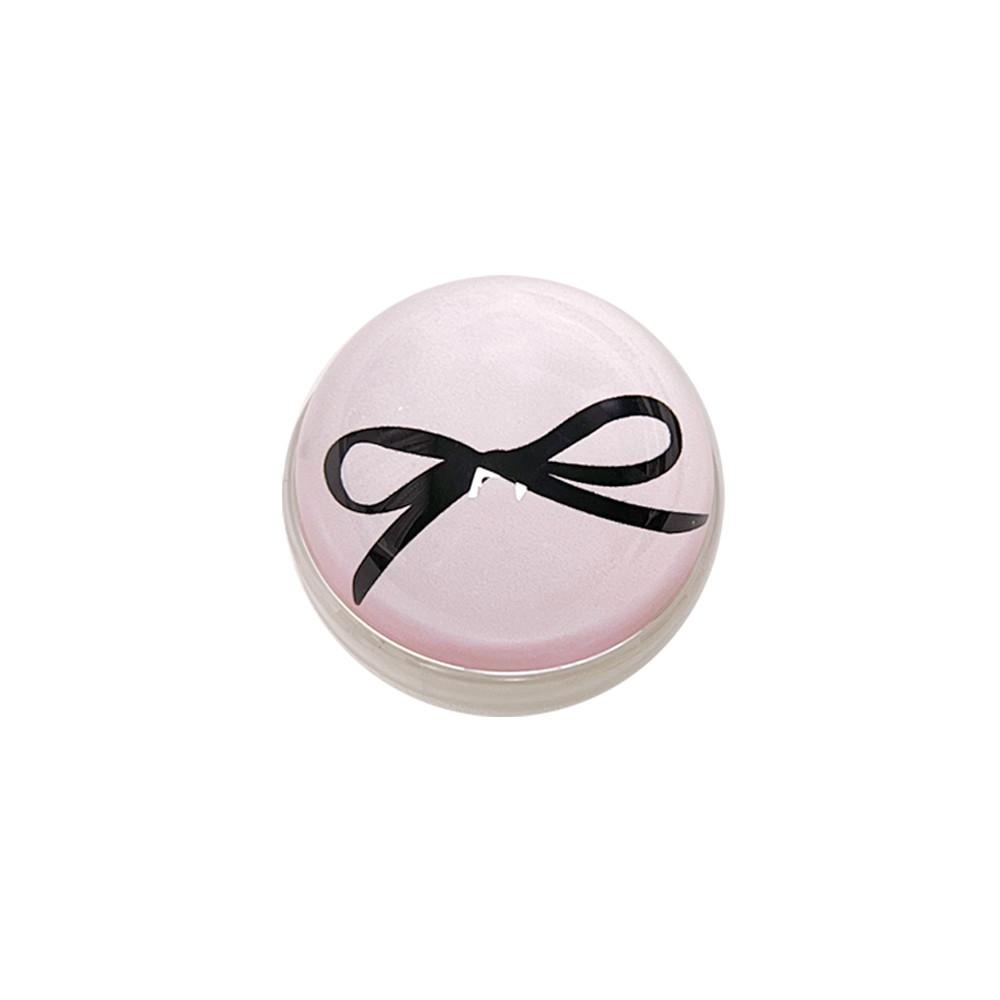 리본 투명 레진 유리 반구 구슬톡 스마트톡(핑크)