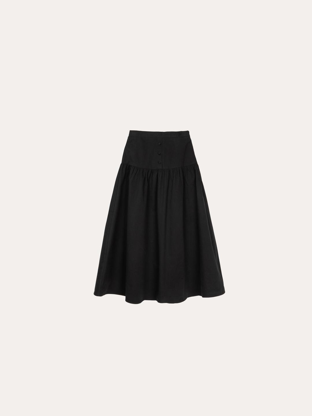 하유 피치 롱스커트[BLACK]*오늘 출발