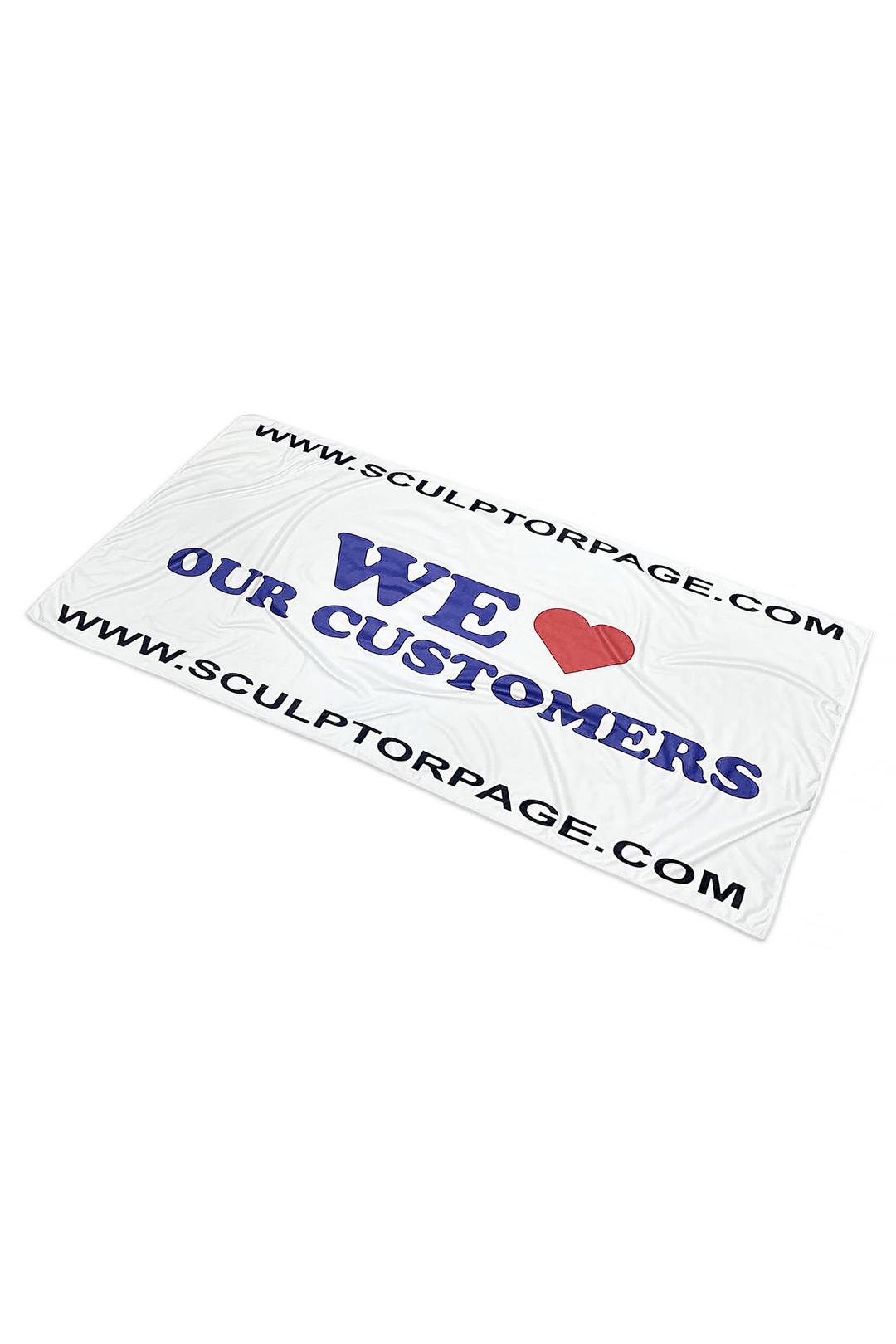 [EXCLUSIVE] Love our Customers Beach Towel White