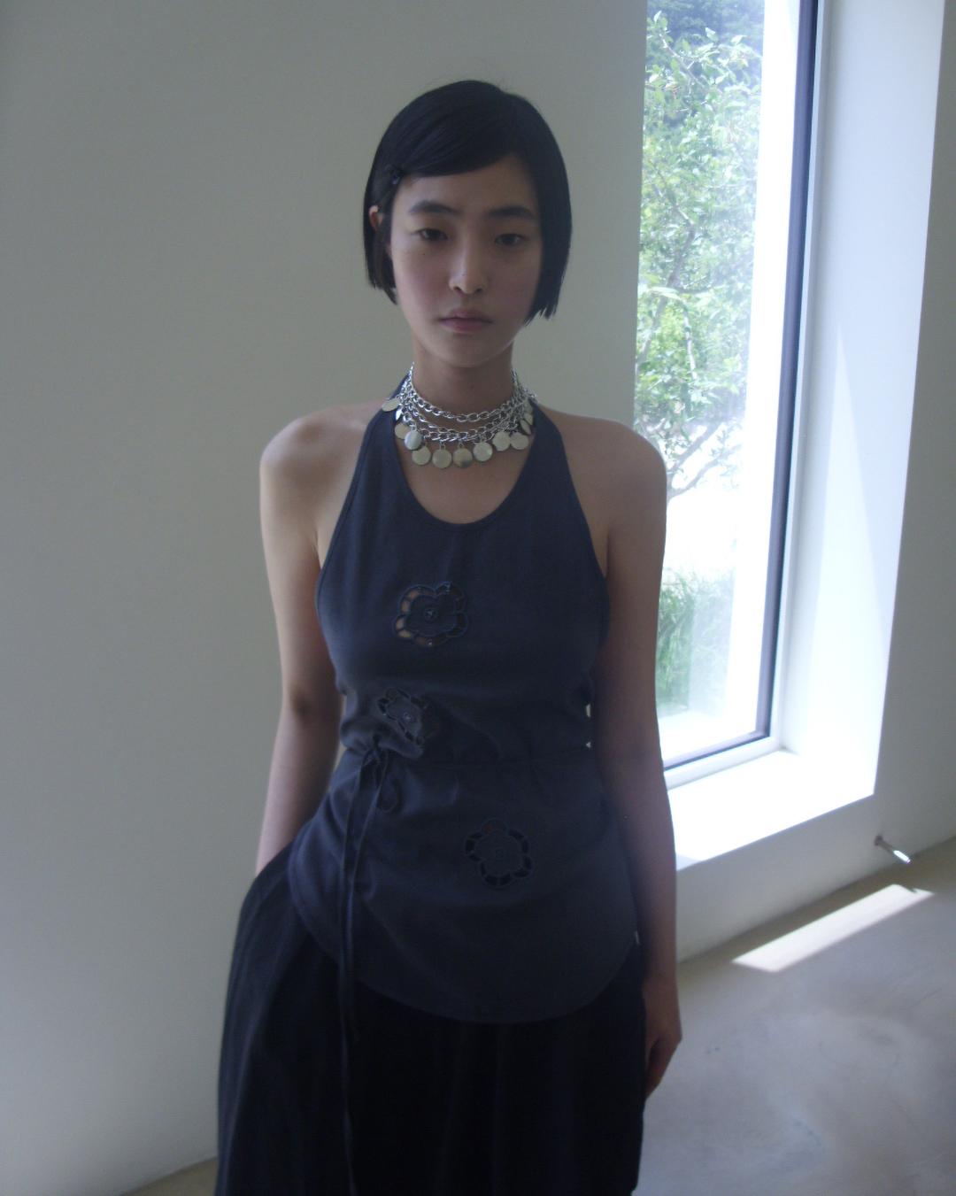 이알알 flower halter bustier