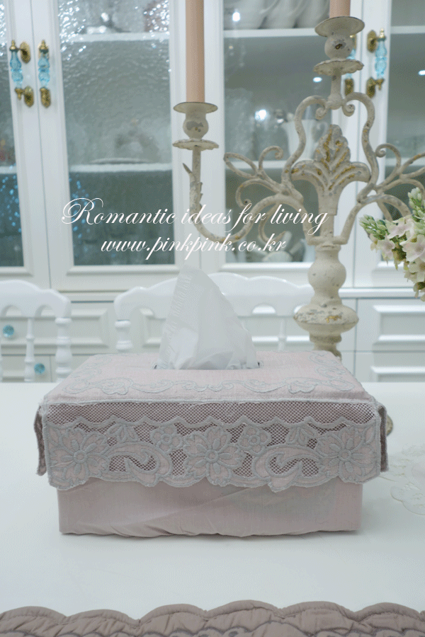 프렌치 자수 티슈커버 -4가지 색상