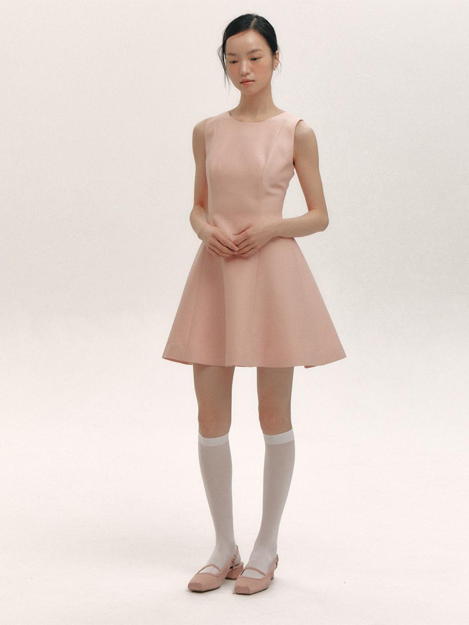[Exclusive]Bud Sleeveless Dress - Mini(WoolSilk)(2color)