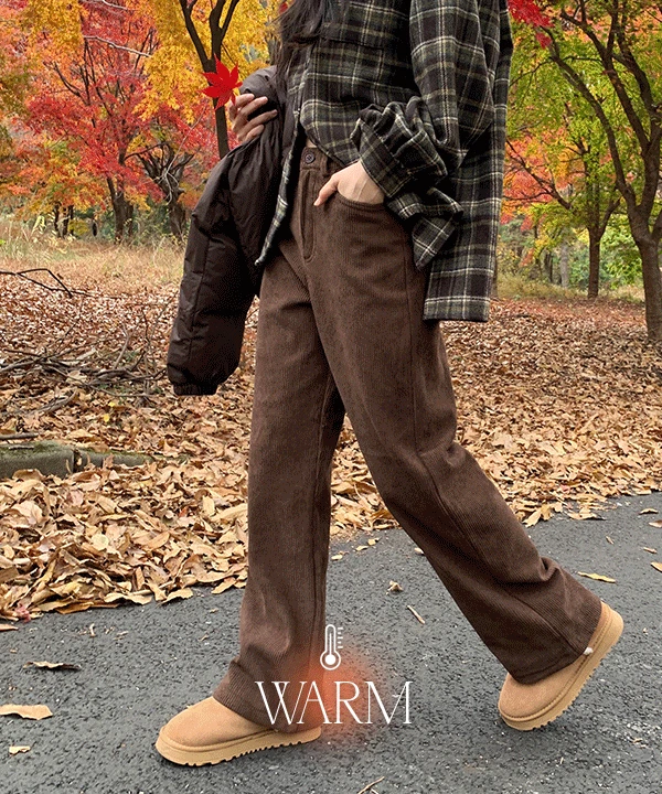 🎬[숏.기본.롱/5size] 테이린 융기모 코듀로이 와이드 팬츠 -5color