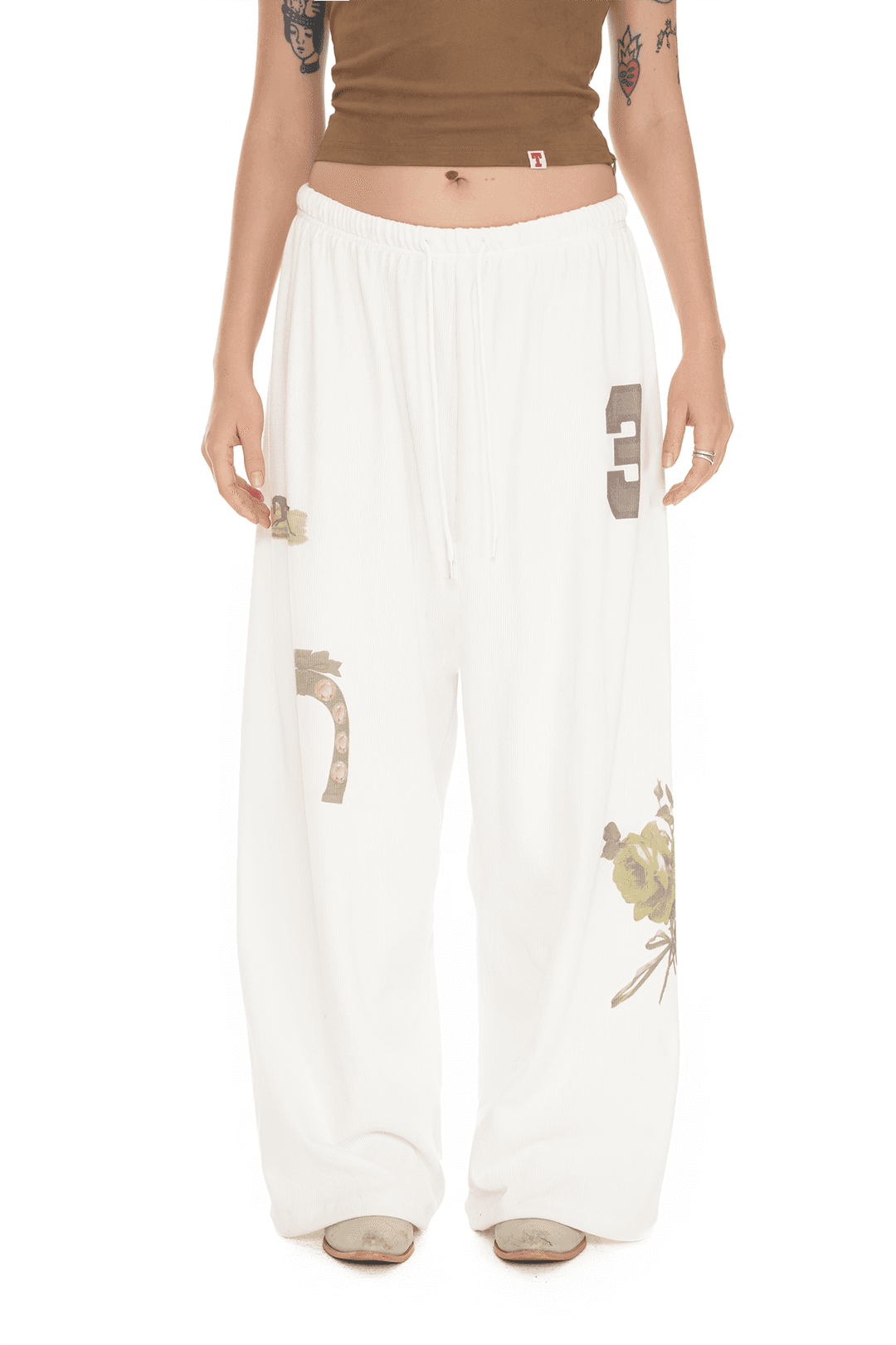 WESTERN WAFFLE PANTS (WHITE)