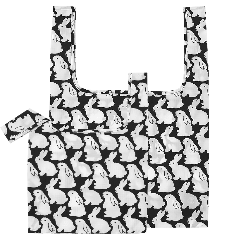 Ripstop Little Black Bunnies Fold Bag 립스탑 리틀 블랙 버니즈 폴드 백
