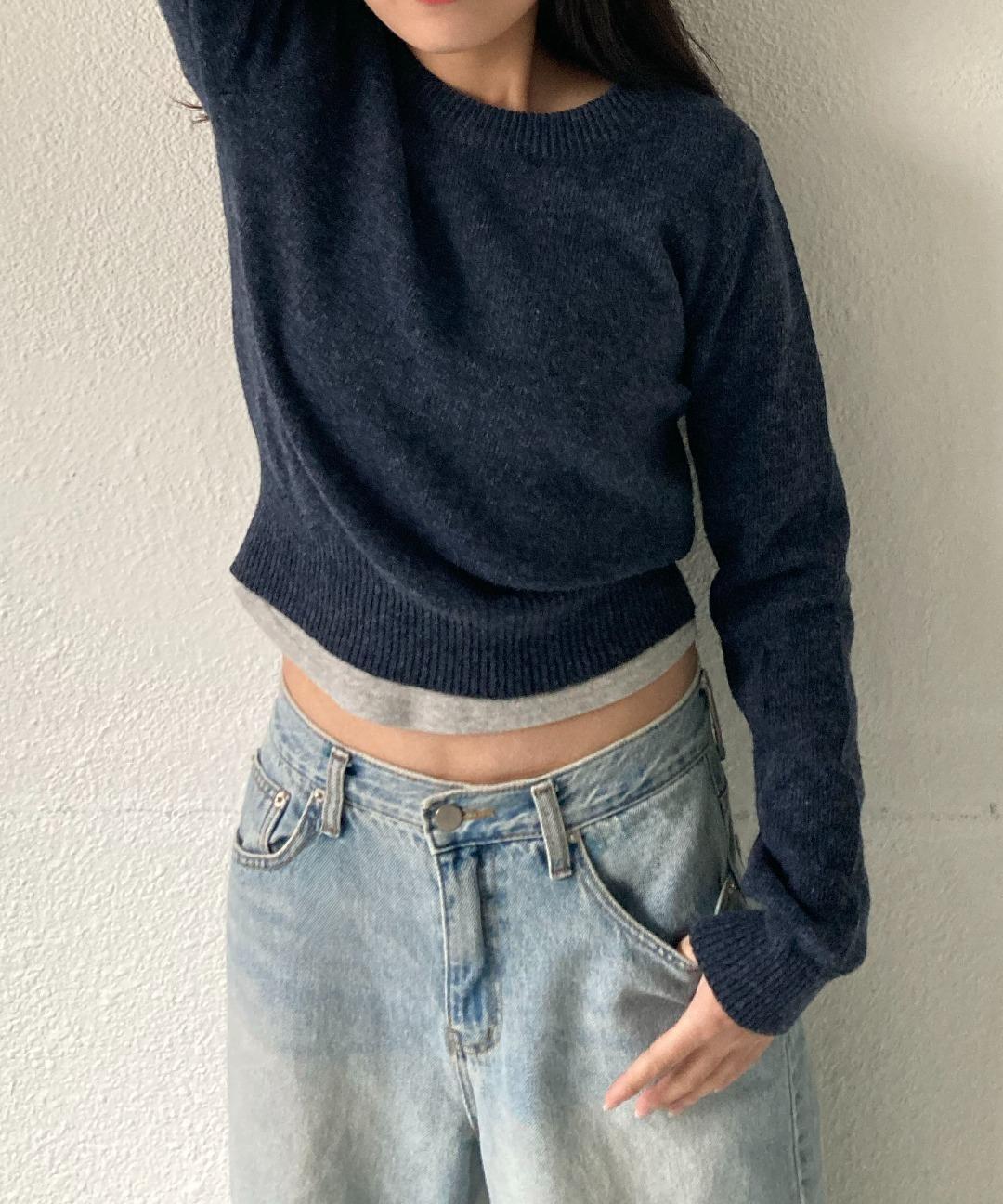 앨리 램스울 라운드 니트(3color)