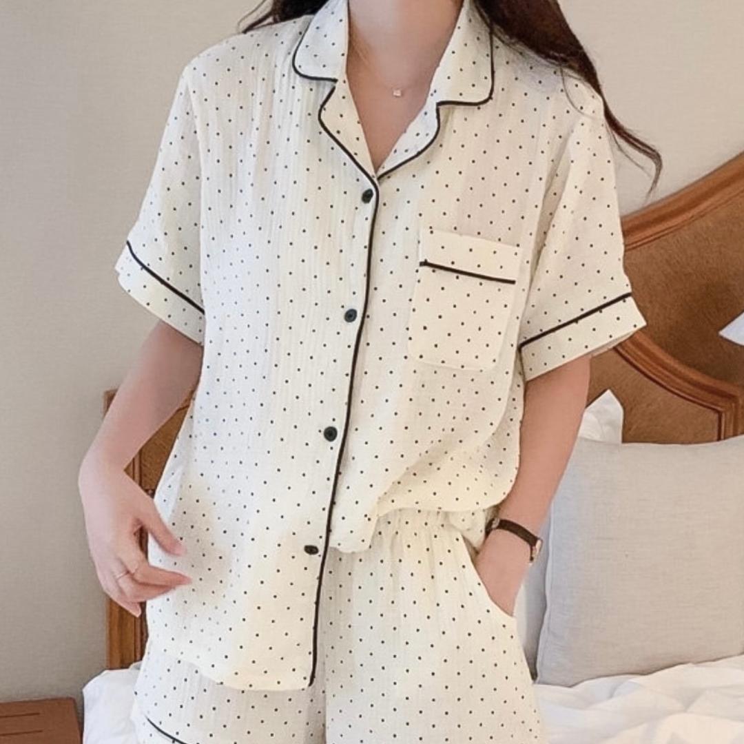 Black dot pajama (2size)