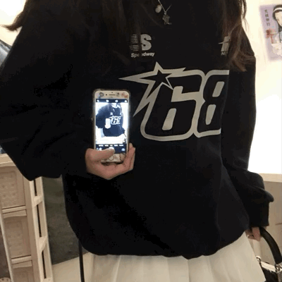스포티 68 기모 빈티지 맨투맨 ( 2color )
