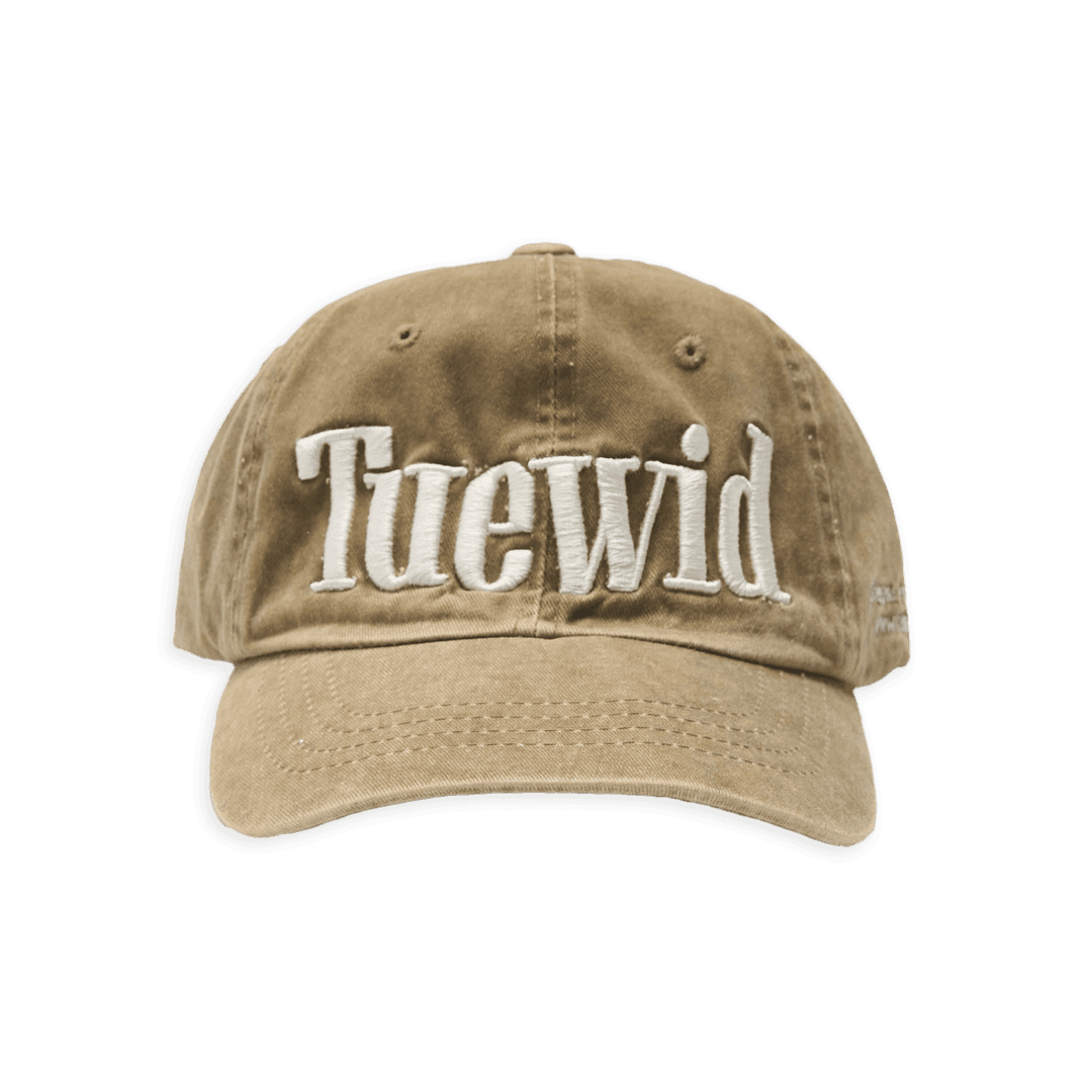TUEWID logo wrinkled ball cap in caramel