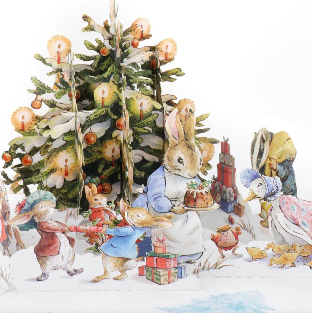 (영국) Peter Rabbit Christmas Handmade 3D Pop-up 인테리어 카드