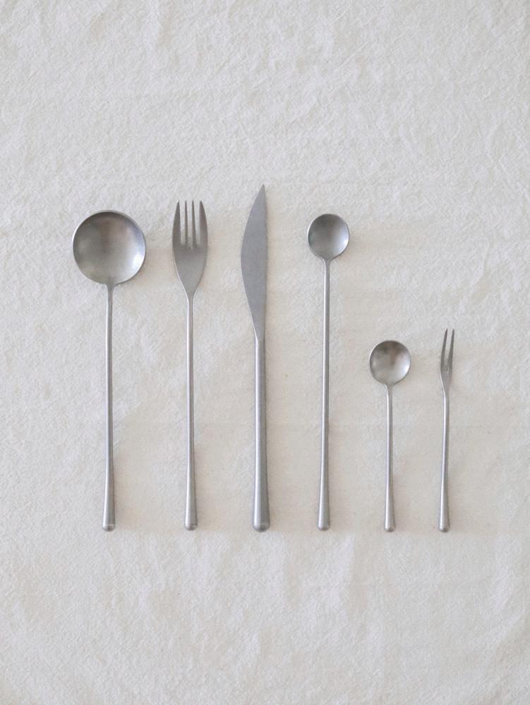 사이 커트러리 빈티지 무광 실버