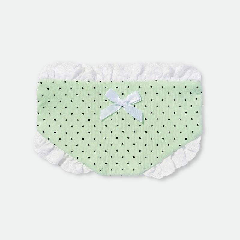 Panty-shaped pouches - light green