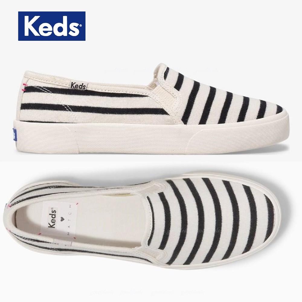 케즈 X 해치 더블 데커 바토 스트라이프 여성 슬립온 스니커즈